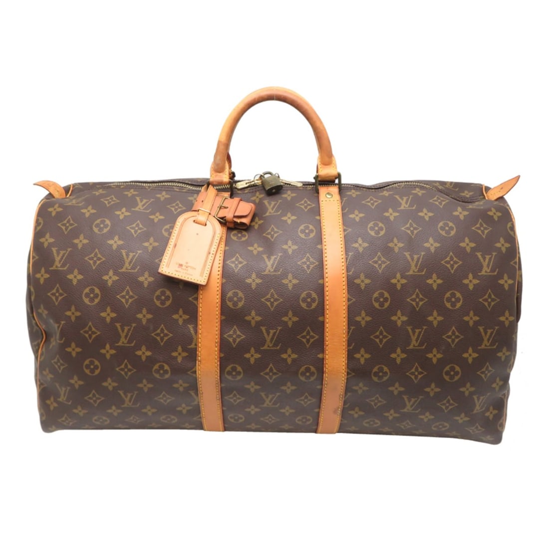 Louis Vuitton Keepall 55 Women's/Men's Boston Bag M41424 (Discontinued) Monogram Brown: --- Catalog ---Category: SizeSize (HxWxD): 30cm x 55cm x 24cm / 11.81'' x 21.65'' x 9.44''Category: DesignType: Boston bagColor: BrownGender: Men,WomenMaterial: Monogram Category: GeneralMPN: M41424Br