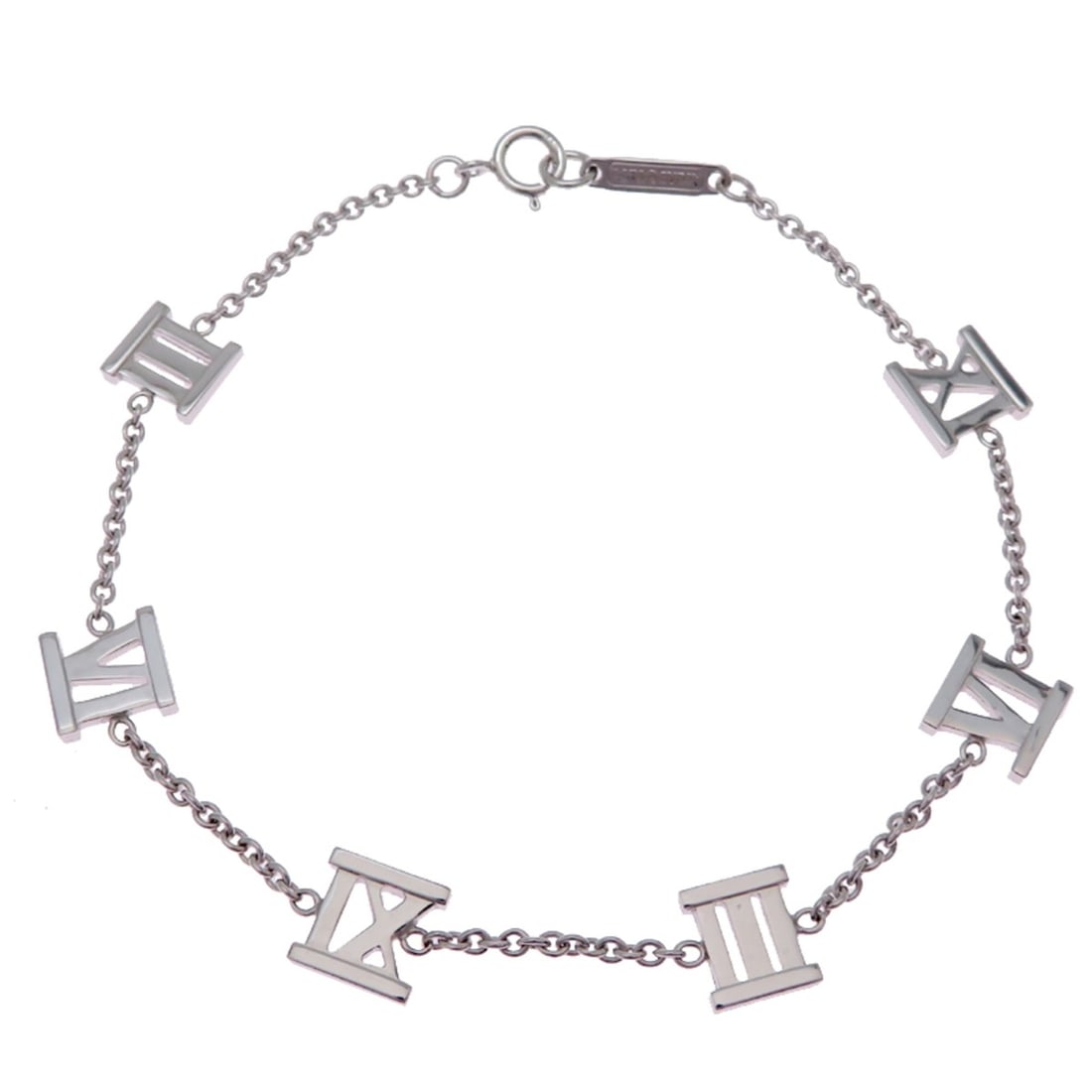 Tiffany & Co. 750WG Atlas Women's Bracelet, 750 White Gold: --- Catalog ---Category: SizeLength: 17cm / 6.69''Category: DesignType: Charm braceletGender: WomenMaterial: White gold (18K)Category: GeneralBrand: TiffanyCountry of Origin: Italy--- Item List ---Sec