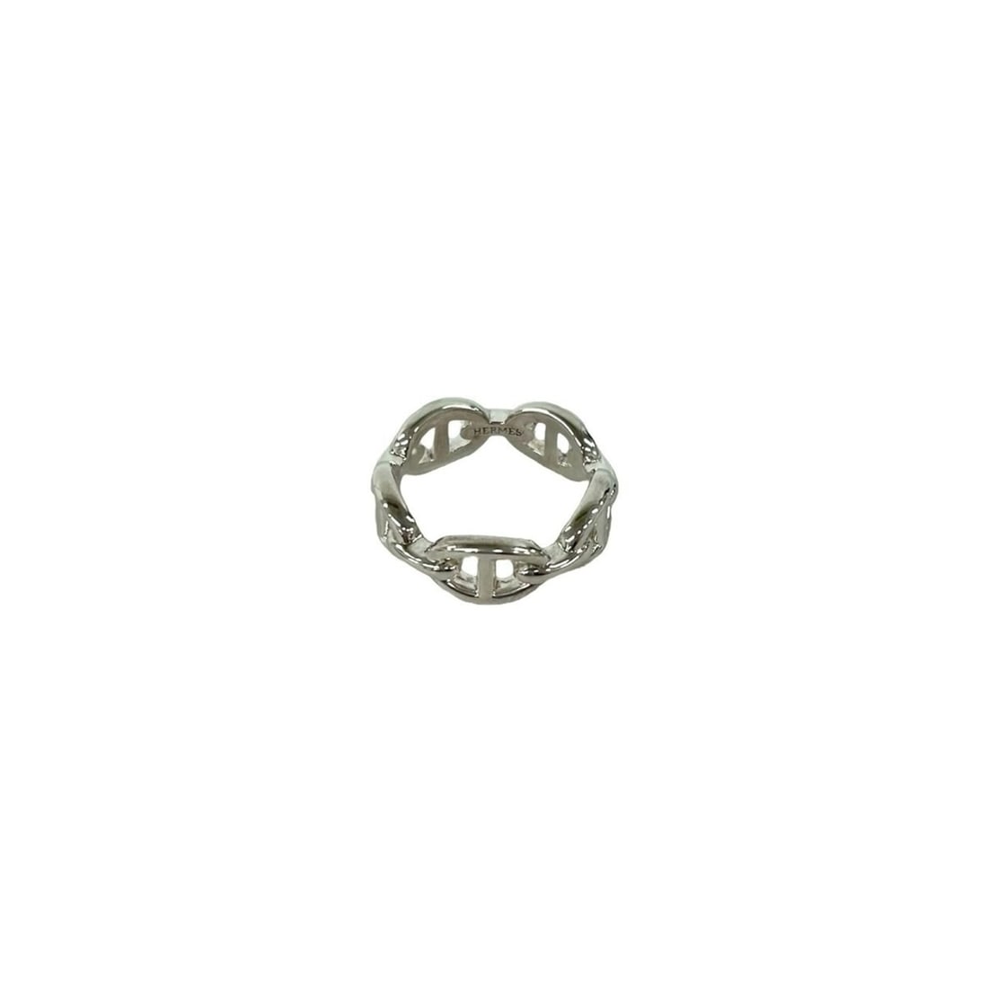 HERMES Chaine d'Ancre Enchainée Ring, Sterling Silver 925, Accessory, Item No. 35472: --- Catalog ---Category: SizeJP Size: 13US Size: 6.5Category: DesignType: Band ringColor: SilverGender: WomenMaterial: Silver 925Category: GeneralBrand: Hermes--- Item List ---Section: ConditionRankin