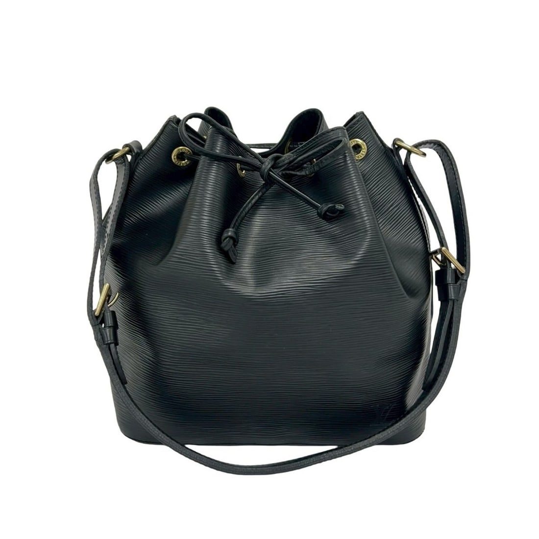 LOUIS VUITTON Vintage Petit Noé Epi Leather Drawstring Semi-One Shoulder Bag Noir 94256 (1 of 9)