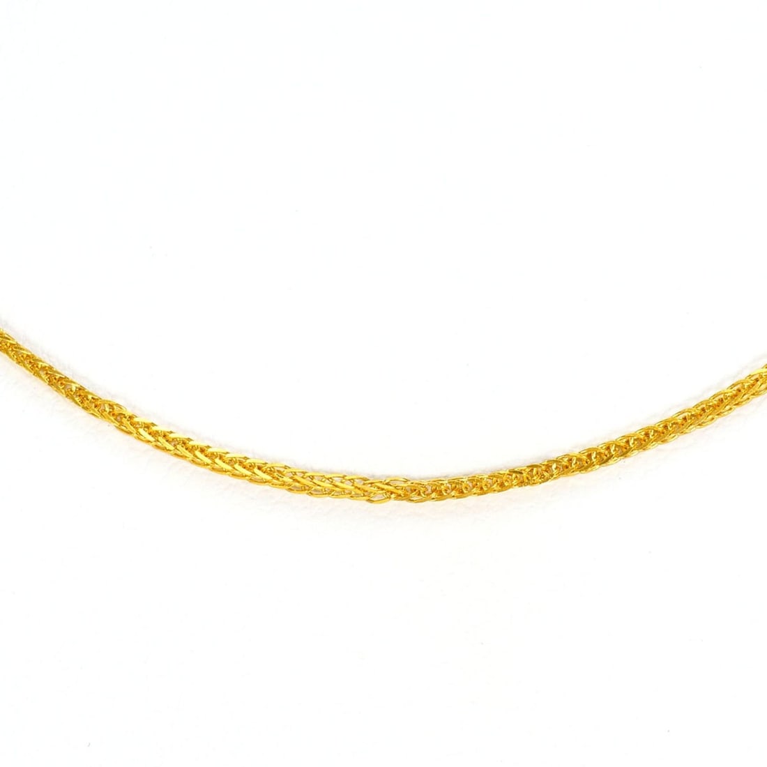 K24 24K YG Yellow Gold Necklace, Total Weight 2.3g, 42cm, Like New Condition: --- Catalog ---Category: SizeWeight: 2.3g / 0.08oz.Neck Circumference: 42 cm / 16.53''Category: DesignColor: Yellow goldMetal: GoldGender: WomenMaterial: Yellow gold (24K)Metal Purity: 24KNecklace Typ