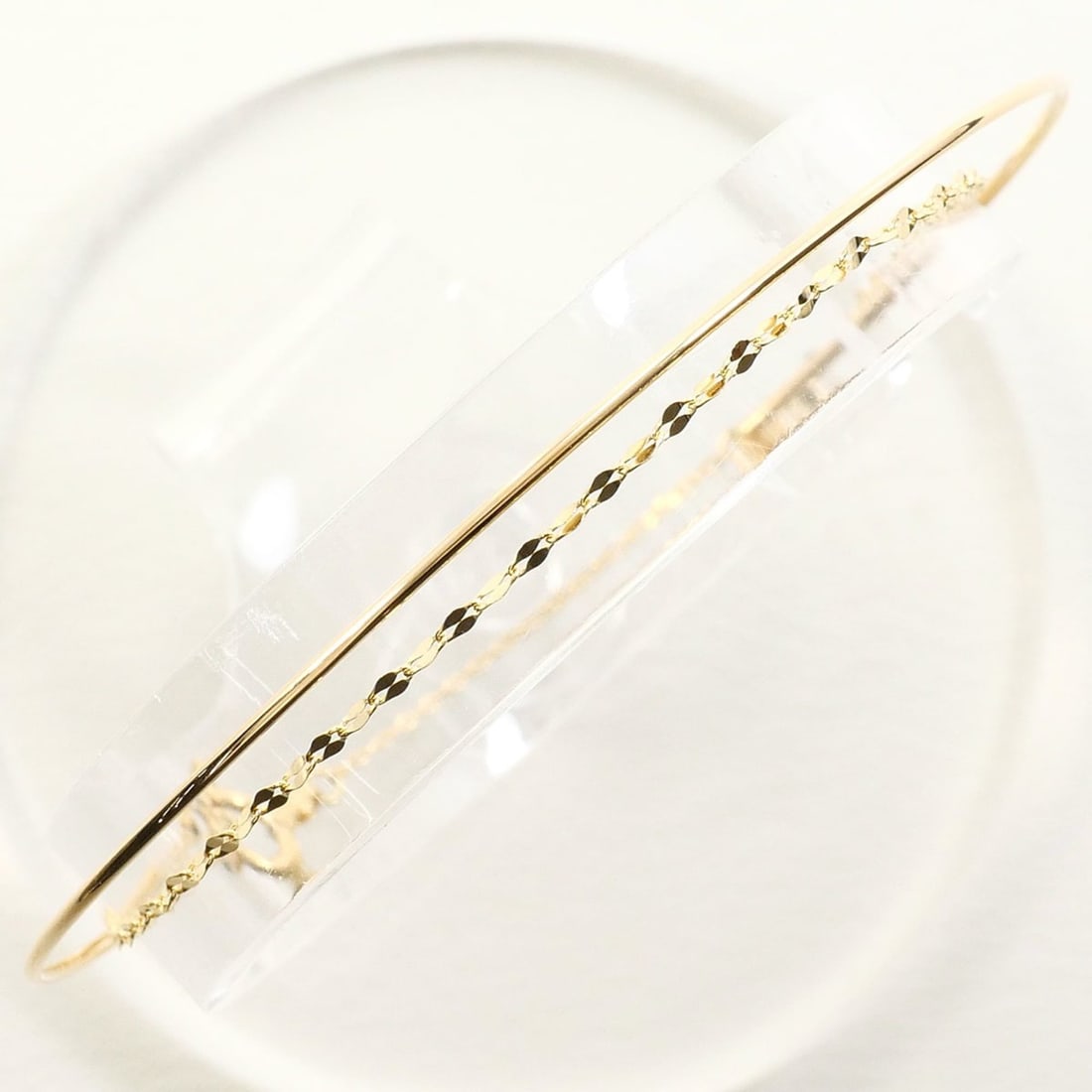 K10 10K YG Yellow Gold Bracelet, Total Weight 1.1g, 16.5cm, Like New Condition.: --- Catalog ---Category: SizeLength: 16.5cm / 6.49''Weight: 1.1g / 0.03oz.Category: DesignType: Charm braceletColor: Yellow goldMetal: GoldGender: WomenMaterial: Yellow gold (10K)Metal Purity: 10KCate