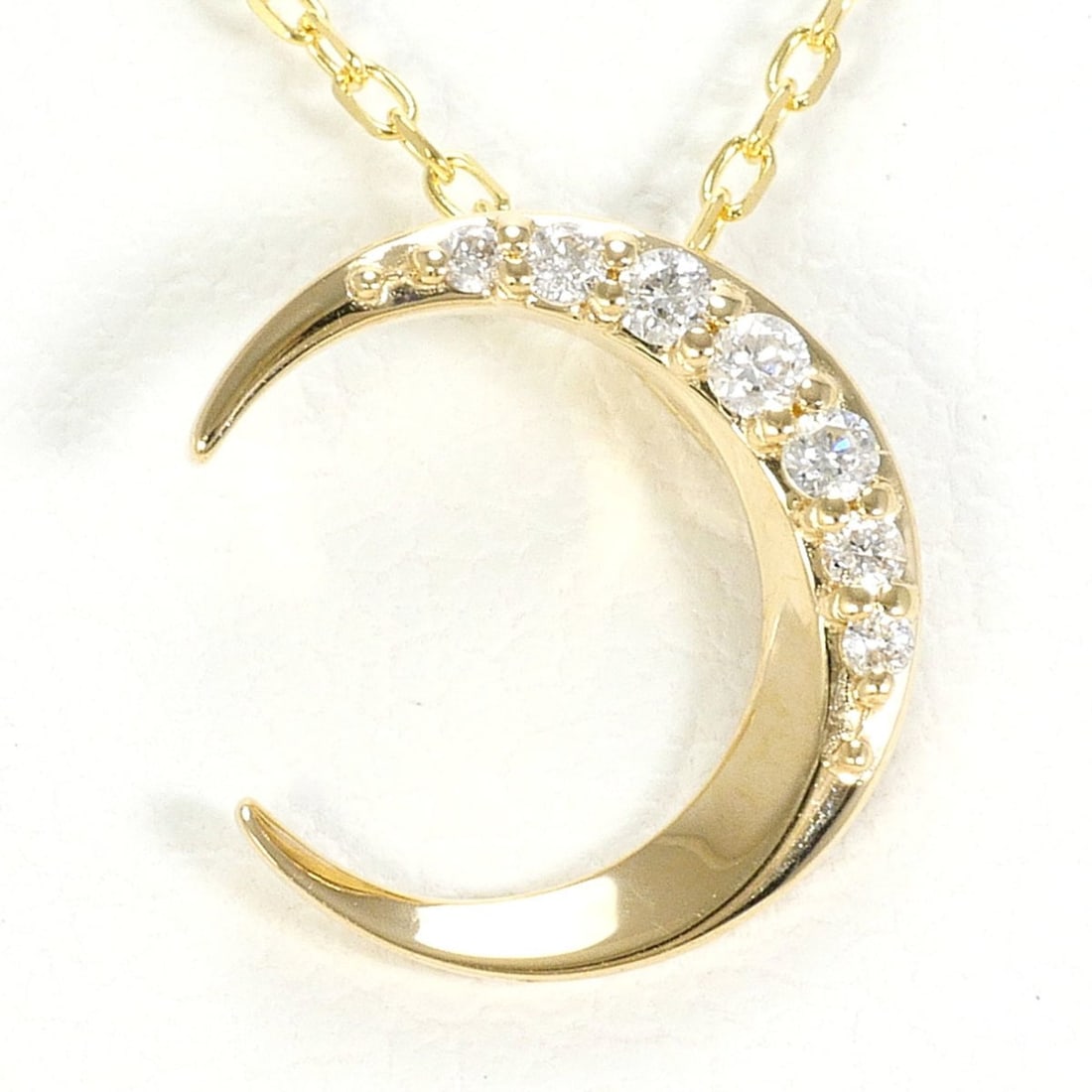 K10 10K YG Yellow Gold Necklace with Diamond (no carat marking), Total Weight 1.1g, 40cm, Like New (1 of 13)