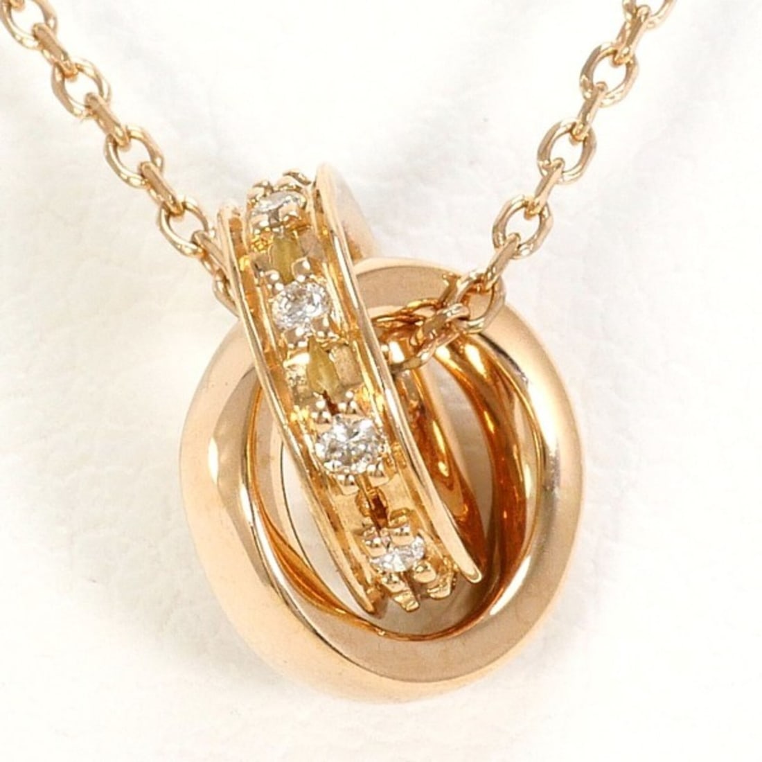 4°C 4? K10PG Necklace with Diamonds, Total Weight Approx. 1.7g, 40cm, Jewelry, Used, Like New: --- Catalog ---Category: SizeWeight: 1.7g / 0.05oz.Neck Circumference: 40 cm / 15.74''Category: DesignColor: Pink goldMetal: GoldStone: DiamondGender: WomenMaterial: Pink gold (10K)Metal Purity: 10KNe