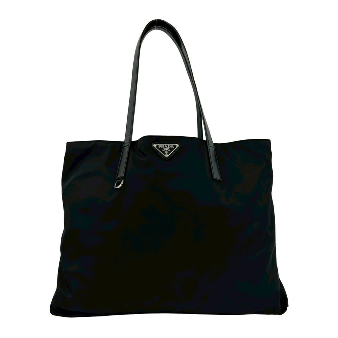 PRADA Prada Triangle Logo Hardware Tessuto Nylon Leather Genuine Tote Bag Handbag Business Black (1 of 20)