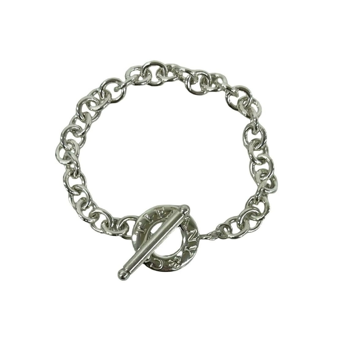 TIFFANY&Co. Tiffany Circle Tag Toggle Bracelet, Sterling Silver 925, Bangle, Accessory, Silver,: --- Catalog ---Category: SizeLength: 19cm / 7.48''Category: DesignType: Charm braceletColor: SilverGender: WomenMaterial: Silver 925Category: GeneralBrand: Tiffany--- Item List ---Section: ConditionRa