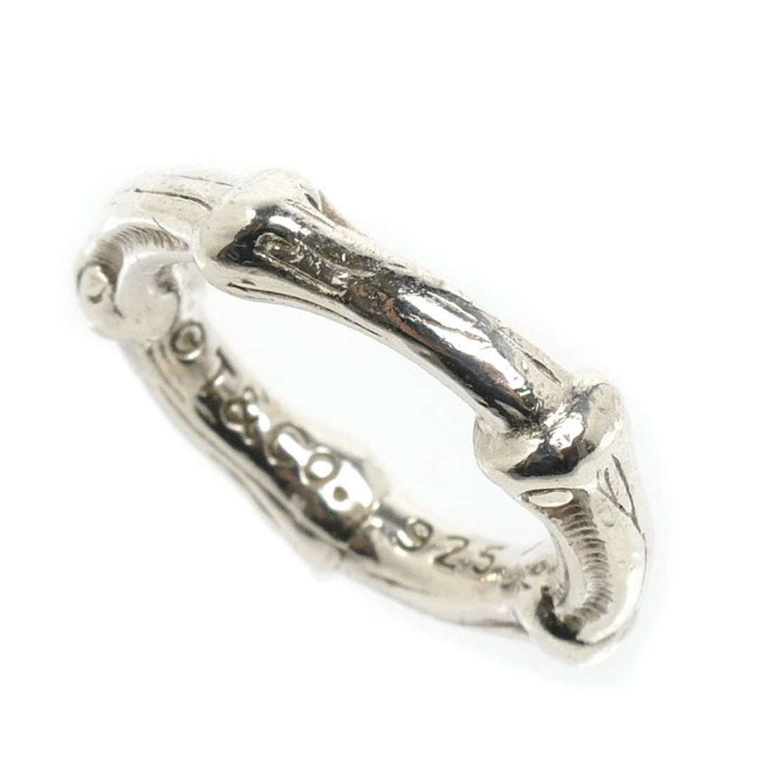 TIFFANY&Co. Tiffany & Co. Sterling Silver 925 Bamboo Ring (4.7g) Women's (1 of 20)