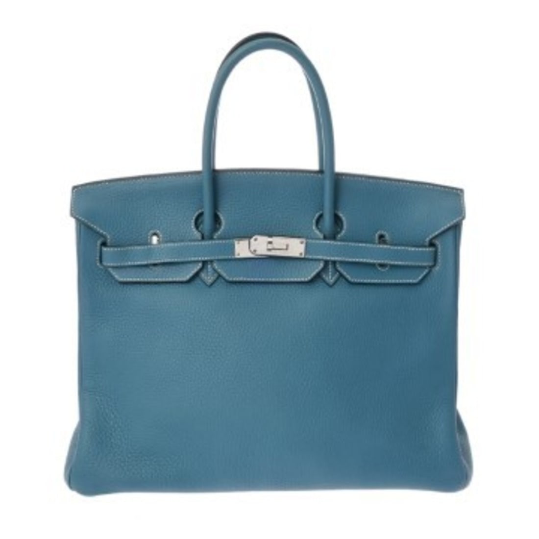 HERMES Birkin 35 Blue Jean ?I stamp (circa 2005) Men's/Women's Taurillon Clemence Leather Handbag: --- Catalog ---Category: SizeSize (HxWxD): 27cm x 35cm x 18cm / 10.62'' x 13.77'' x 7.08''Category: DesignType: HandbagColor: Blue jeanGender: Men,WomenMaterial: Taurillon clemence leather Hardware Co