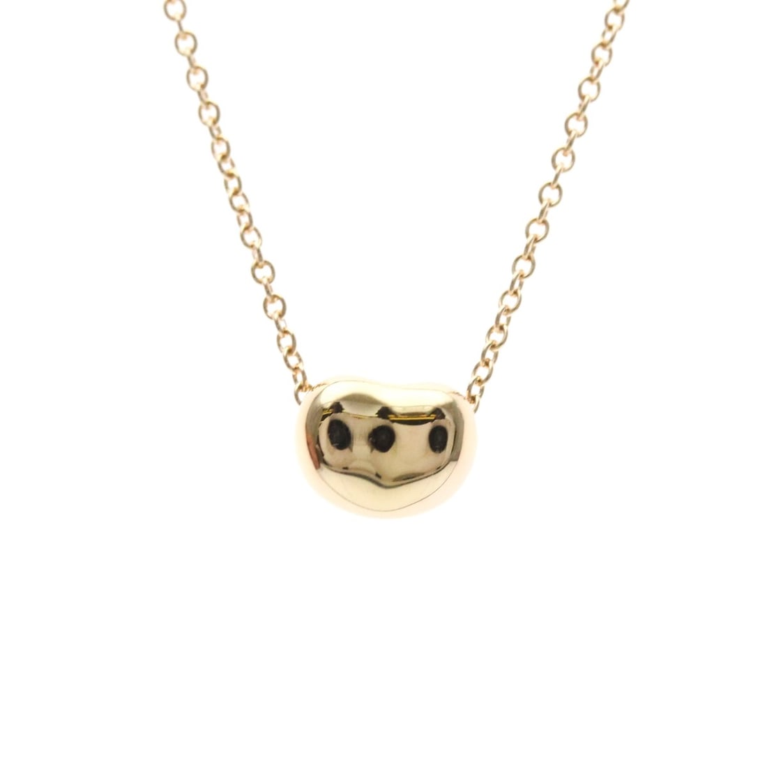 Tiffany Bean Necklace Pink Gold (18K) No Stone Women,Men Fashion Necklace (Pink Gold): --- Catalog ---Category: SizeWeight: 1.9g / 0.06oz.Pendant Size: 5mm x 6.5mm / 0.19'' x 0.25''Neck Circumference: 40 cm / 15.74''Category: DesignColor: Pink goldMetal: GoldStone: No StoneStyle: Fashio