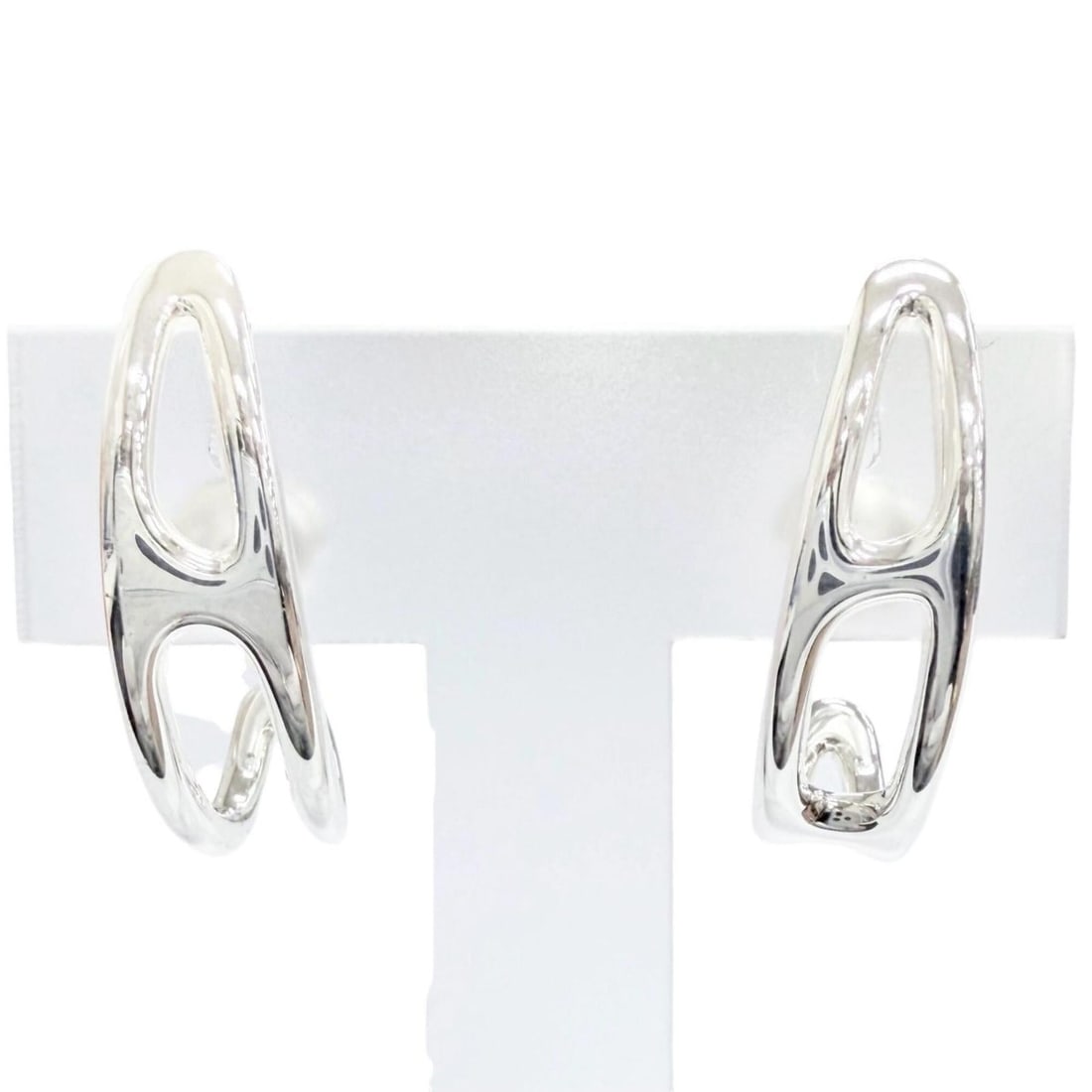 HERMES Chaine d'Ancre Punk Earrings, Pair, 925 Sterling Silver, Made in France, Weight 10.27g, (1 of 20)