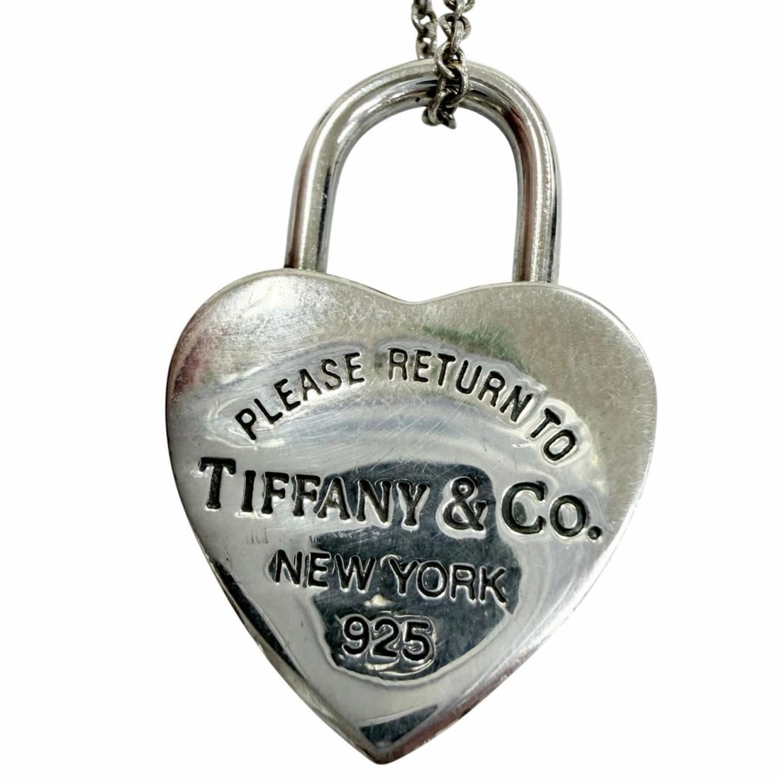 TIFFANY&Co. Tiffany & Co. Return to Heart Lock Necklace, 925 Sterling Silver Pendant, Weight 13.0g,: --- Catalog ---Category: SizePendant Size: 26mm x 17mm / 1.02'' x 0.66''Neck Circumference: 43 cm / 16.92''Category: DesignColor: SilverGender: WomenMaterial: Silver 925Pendant Type: PendantNecklace T