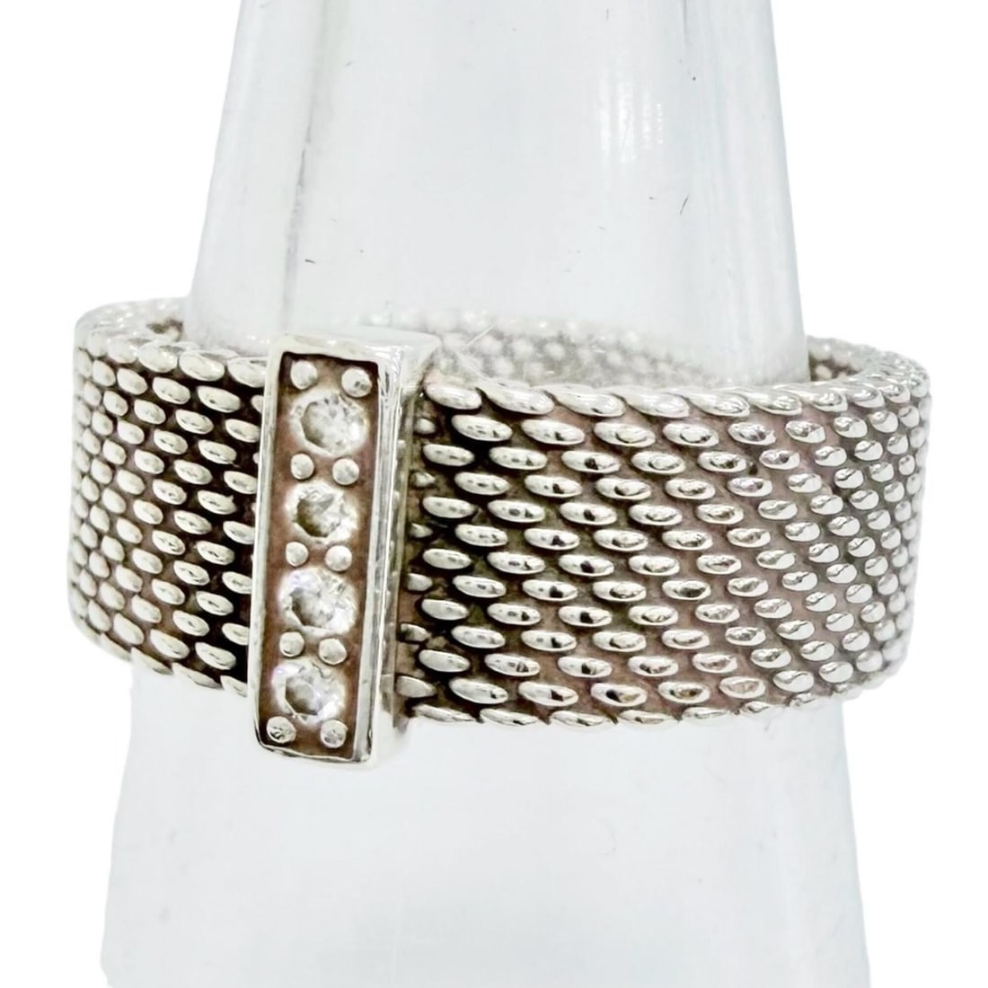 TIFFANY&Co. Tiffany Somerset Ring, 4-Diamond, 925 Sterling Silver, Weight 4.2g, Women's, Highly: --- Catalog ---Category: SizeJP Size: 11US Size: 6Category: DesignType: Band ringColor: SilverStone: DiamondGender: WomenMaterial: Silver 925Category: GeneralBrand: Tiffany--- Item List ---Section: Co