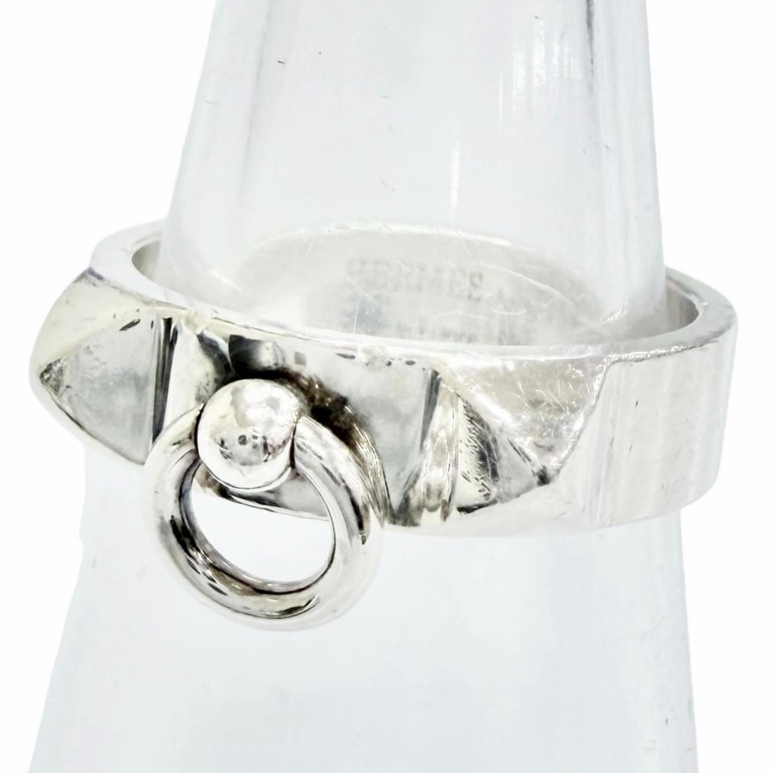 HERMES Collier de Chien Ring, 2024 model, AG925 sterling silver, size 53, made in France, weight (1 of 20)