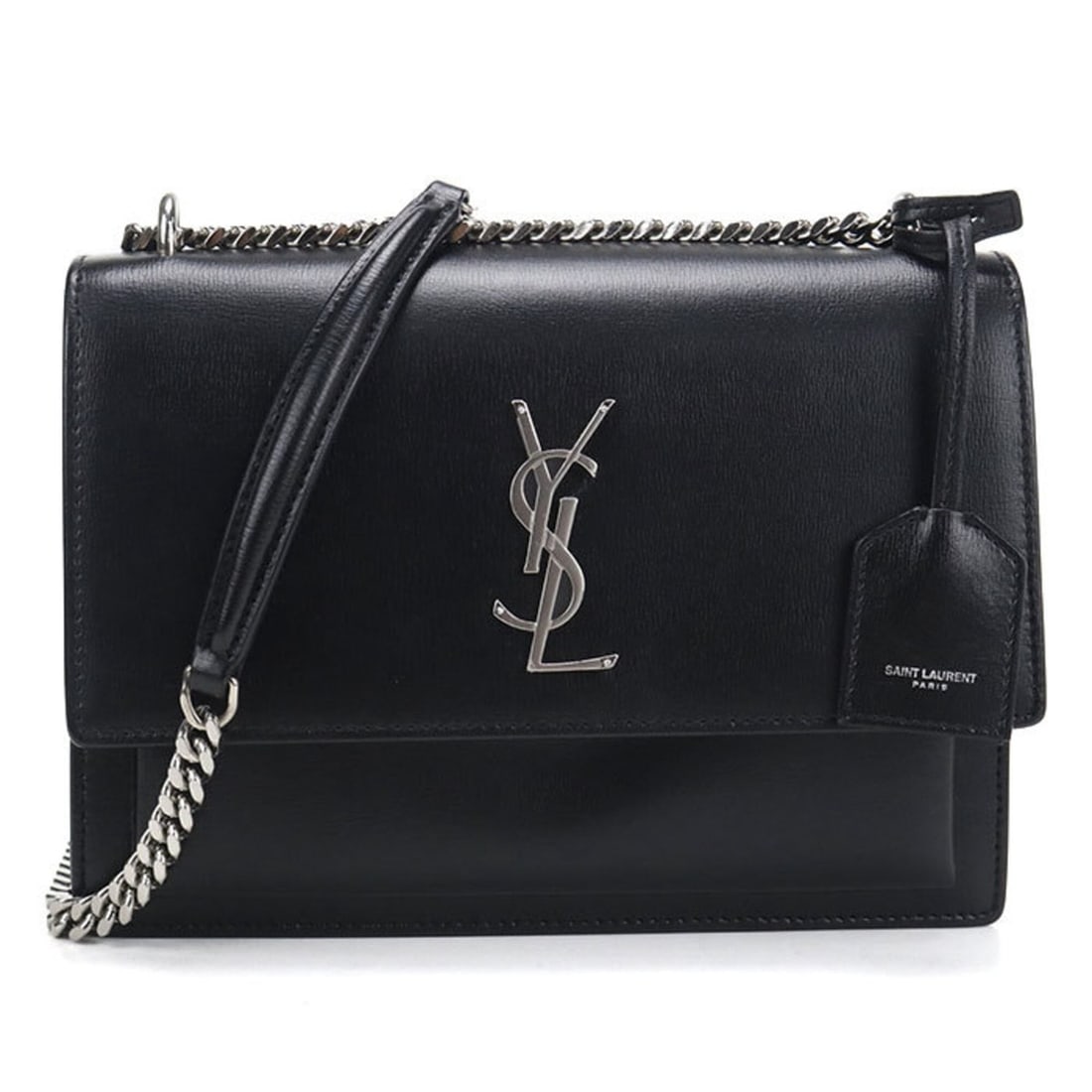 SAINT LAURENT Saint Laurent Shoulder Bag 442906 Sunset Medium YSL Monogram Women's Black (1 of 19)