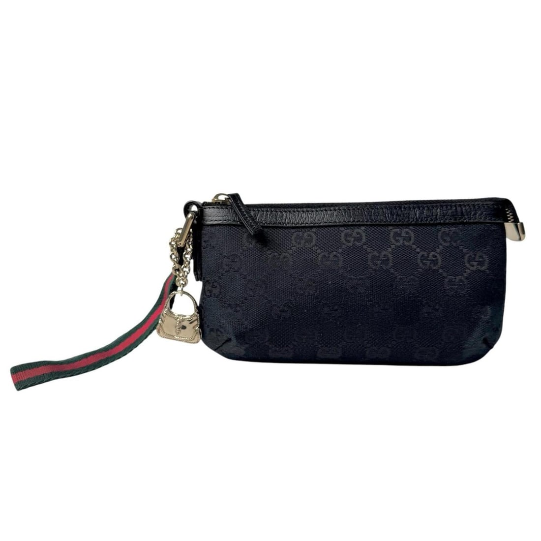 Gucci GG Canvas Pouch, Sherry Line Bag Charm, Women's: --- Catalog ---Category: SizeSize (HxWxD): 11cm x 19cm x 5cm / 4.33'' x 7.48'' x 1.96''Category: DesignType: PouchColor: BlackGender: WomenMaterial: GG canvas Category: GeneralBrand: Gucci--- Item Lis