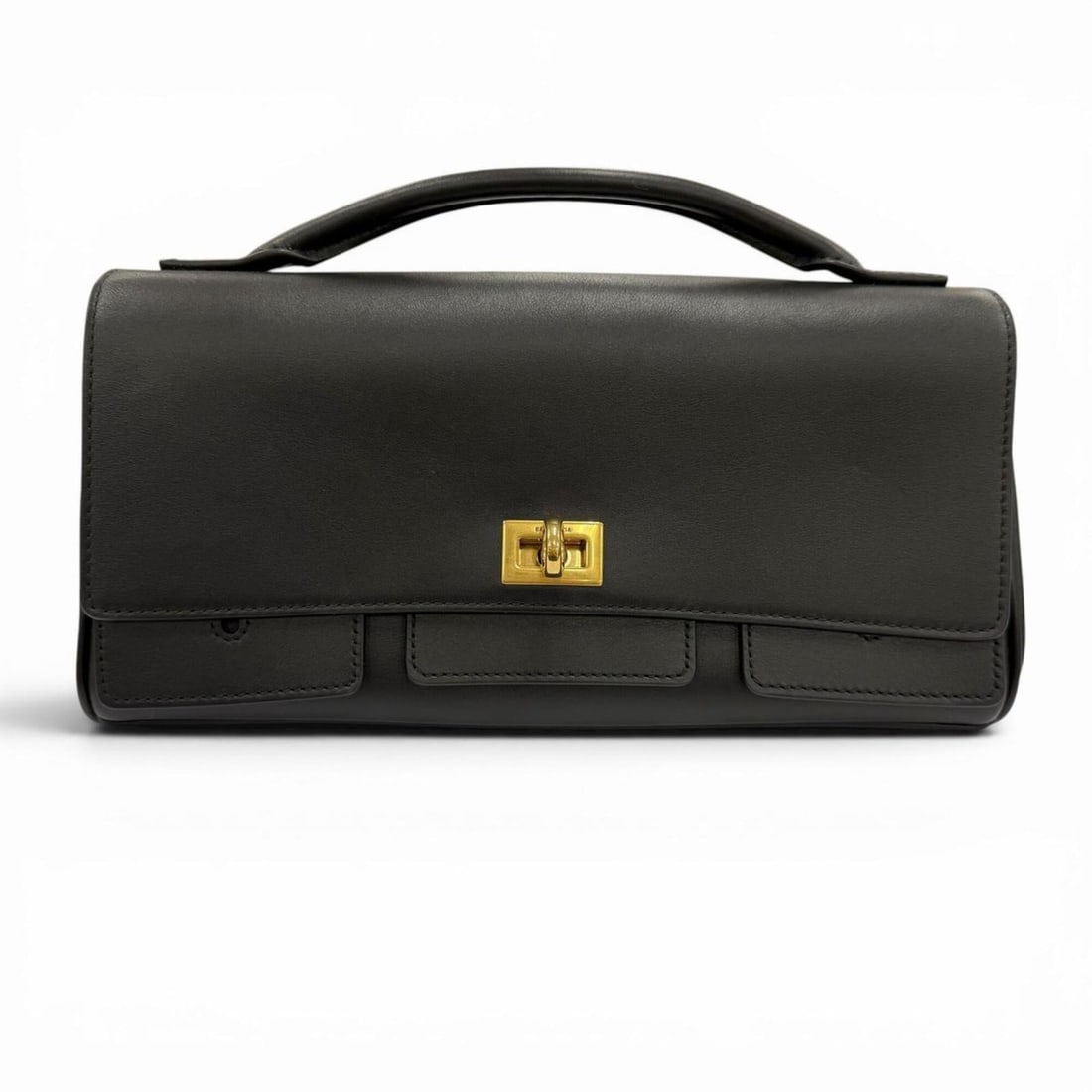 BALENCIAGA 834943 Bel Air Small Clutch Bag, 2-Way Leather Shoulder Black, Made in Italy, Women's,: --- Catalog ---Category: SizeSize (HxWxD): 14cm x 27.5cm x 5cm / 5.51'' x 10.82'' x 1.96''Category: DesignType: Shoulder bagColor: BlackGender: WomenMaterial: Leather Category: GeneralMPN: 834943Brand