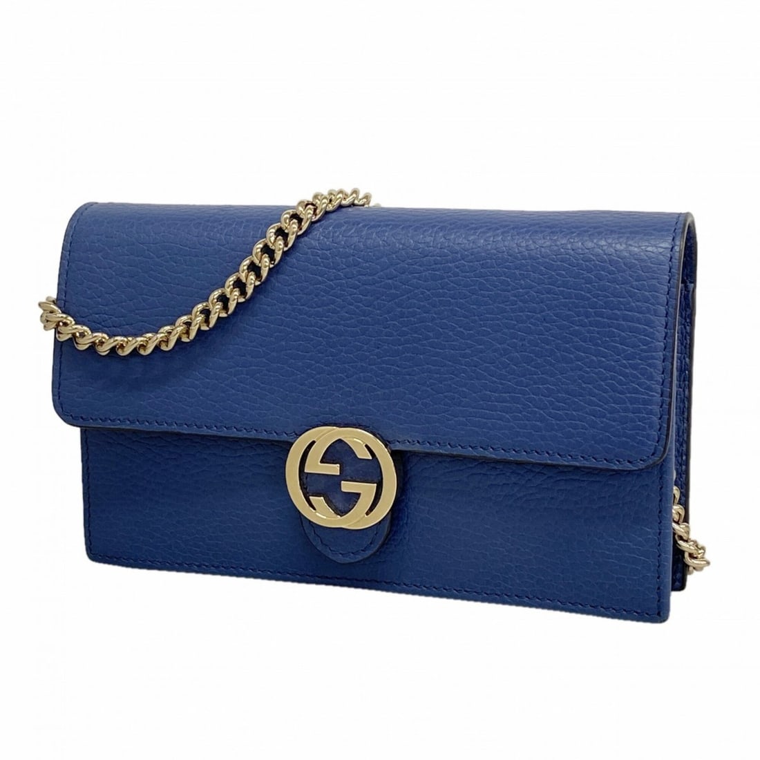 Gucci Interlocking G Leather Shoulder Wallet 510314 (Blue) - Women's: --- Catalog ---Category: SizeSize (HxWxD): 11.5cm x 19cm x 4cm / 4.52'' x 7.48'' x 1.57''Category: DesignType: Chain/Shoulder walletColor: BlueGender: WomenMaterial: Leather Category: GeneralMPN: 5103