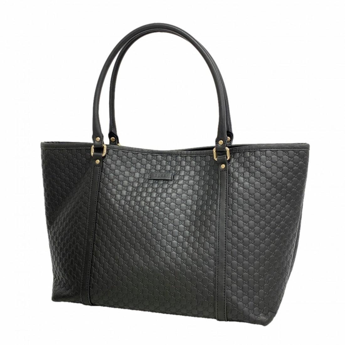 Gucci Microguccissima Tote Bag 449647 Leather Black Women's (1 of 14)