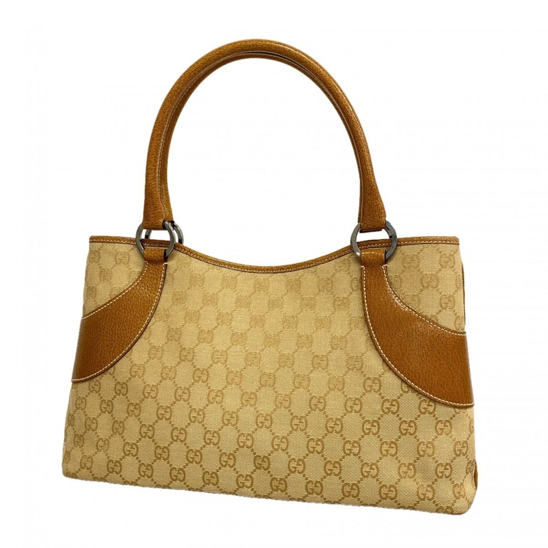 Gucci GG Canvas Tote Bag 113015, Brown Canvas, Women's: --- Catalog ---Category: SizeSize (HxWxD): 20.5cm x 36.5cm x 7cm / 8.07'' x 14.37'' x 2.75''Category: DesignType: Tote bagColor: BrownGender: WomenMaterial: Canvas Hardware Color: SilverCategory: Gene