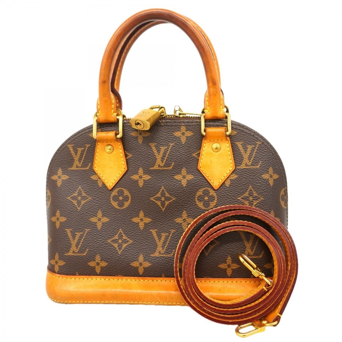 Louis Vuitton Alma BB Monogram Handbag M53152 Brown 2-way bag for women (1 of 11)