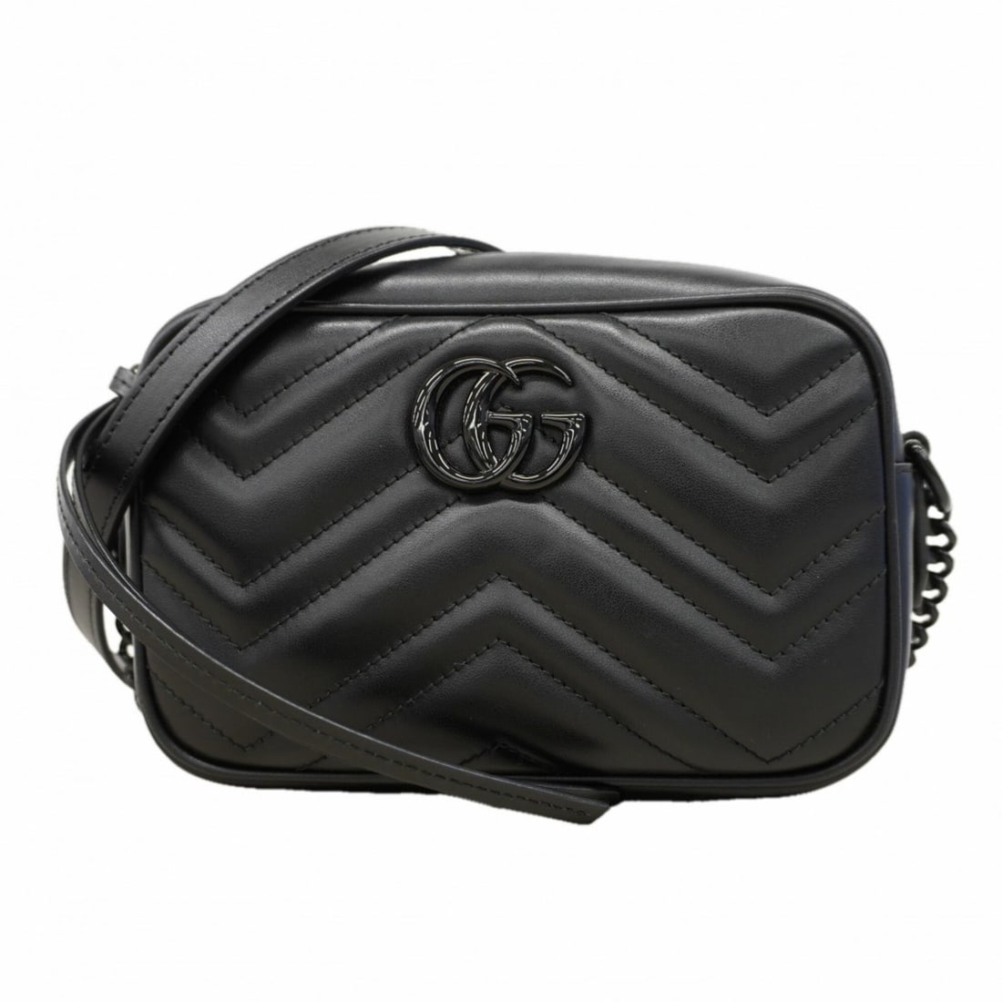 Gucci GG Marmont Shoulder Bag 634936 Leather Black Women's (1 of 17)