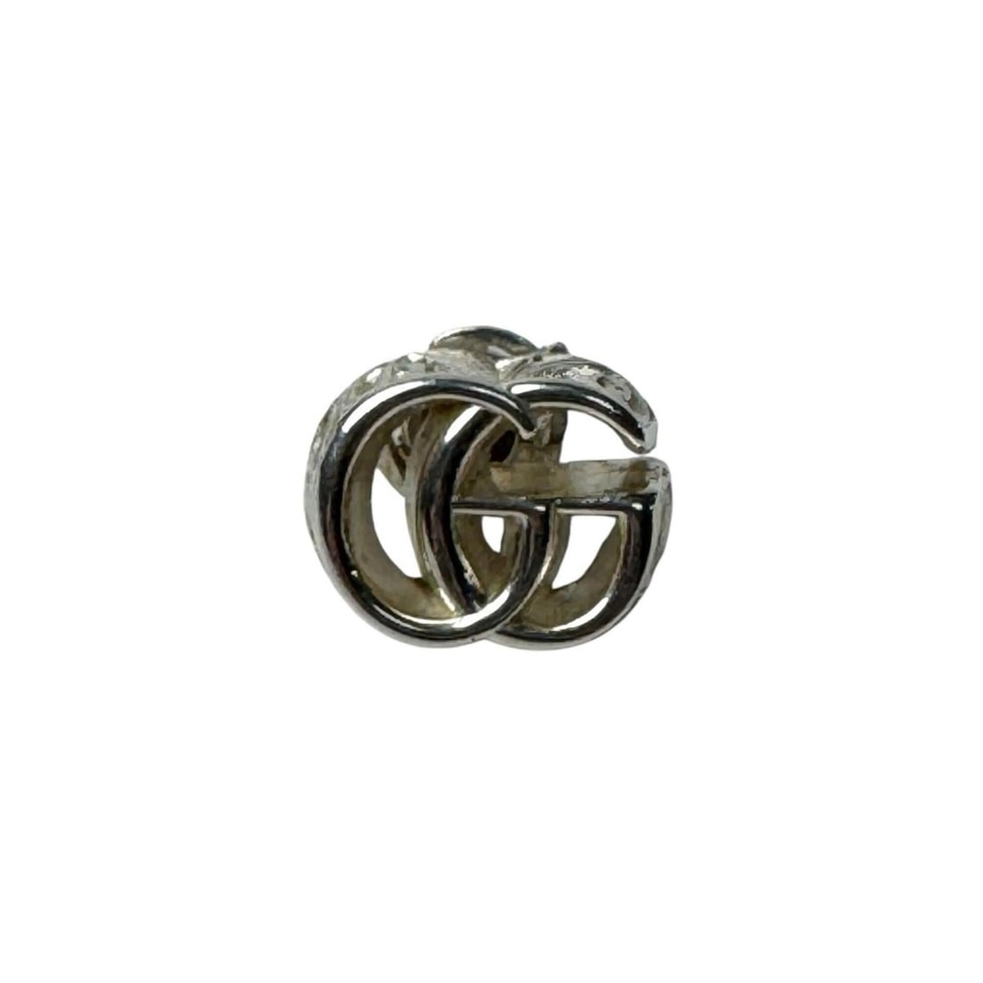 Gucci single stud earring with double G logo, silver (Ag925), women's.: --- Catalog ---Category: SizeSize (HxWxD): 8.00mm x 10.00mm / 0.31'' x 0.39''Category: DesignType: Stud earringsColor: SilverGender: WomenMaterial: Silver 925Single earring: YesCategory: GeneralBrand: