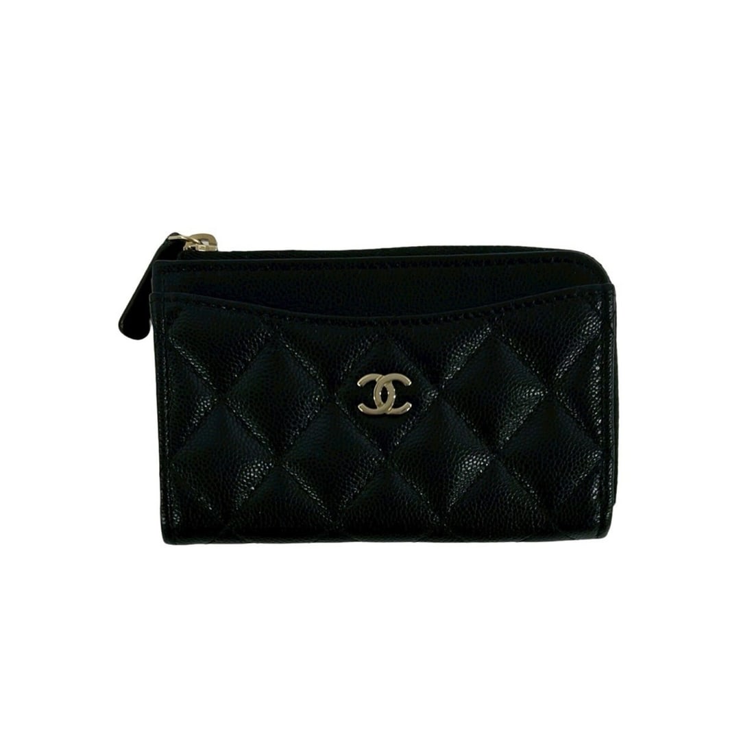 CHANEL Fragment Case, Matelassé, Coco Mark, Caviar Leather, Wallet/Coin Black, 49627: --- Catalog ---Category: SizeSize (HxWxD): 9cm x 13cm x 2cm / 3.54'' x 5.11'' x 0.78''Category: DesignType: Coin purse/coin caseColor: BlackGender: WomenMaterial: Grained Calfskin Category: GeneralBra