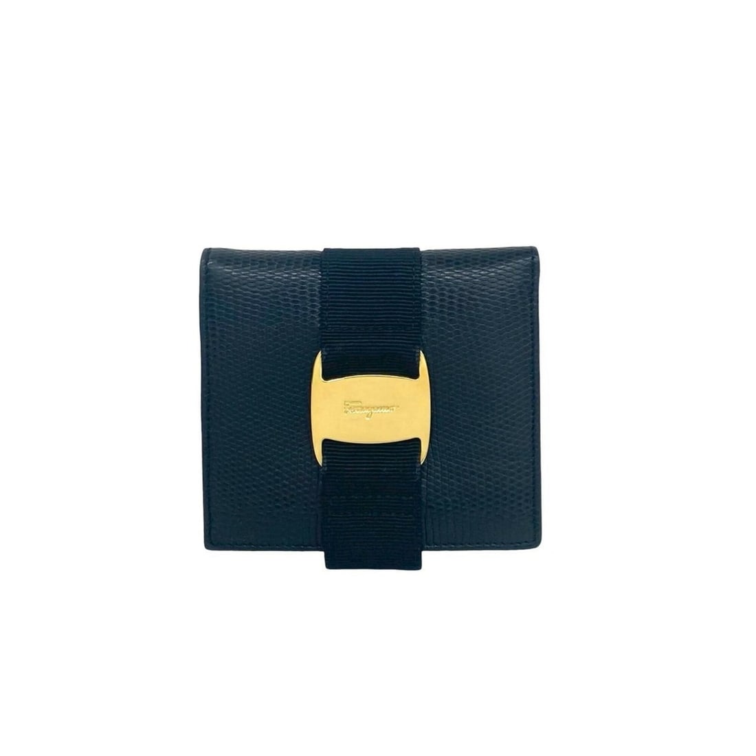 Salvatore Ferragamo Vintage Vara Leather Bi-fold Wallet Mini Black 42799: --- Catalog ---Category: SizeSize (HxWxD): 9cm x 10cm x 1.5cm / 3.54'' x 3.93'' x 0.59''Category: DesignType: Wallet (bi-fold)Color: BlackGender: WomenMaterial: Leather Category: GeneralBrand: Salvato