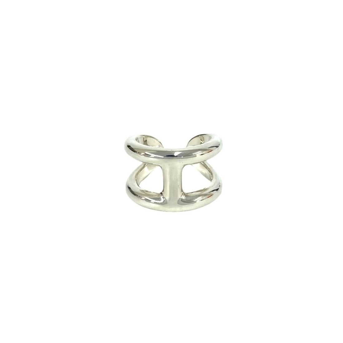 HERMES Osmo's GM Ring, Sterling Silver 925, Men's Silver, Item No. 17575: --- Catalog ---Category: SizeJP Size: 21US Size: 10Category: DesignType: Band ringColor: SilverGender: MenMaterial: Silver 925Category: GeneralBrand: Hermes--- Item List ---Section: ConditionRanking: 