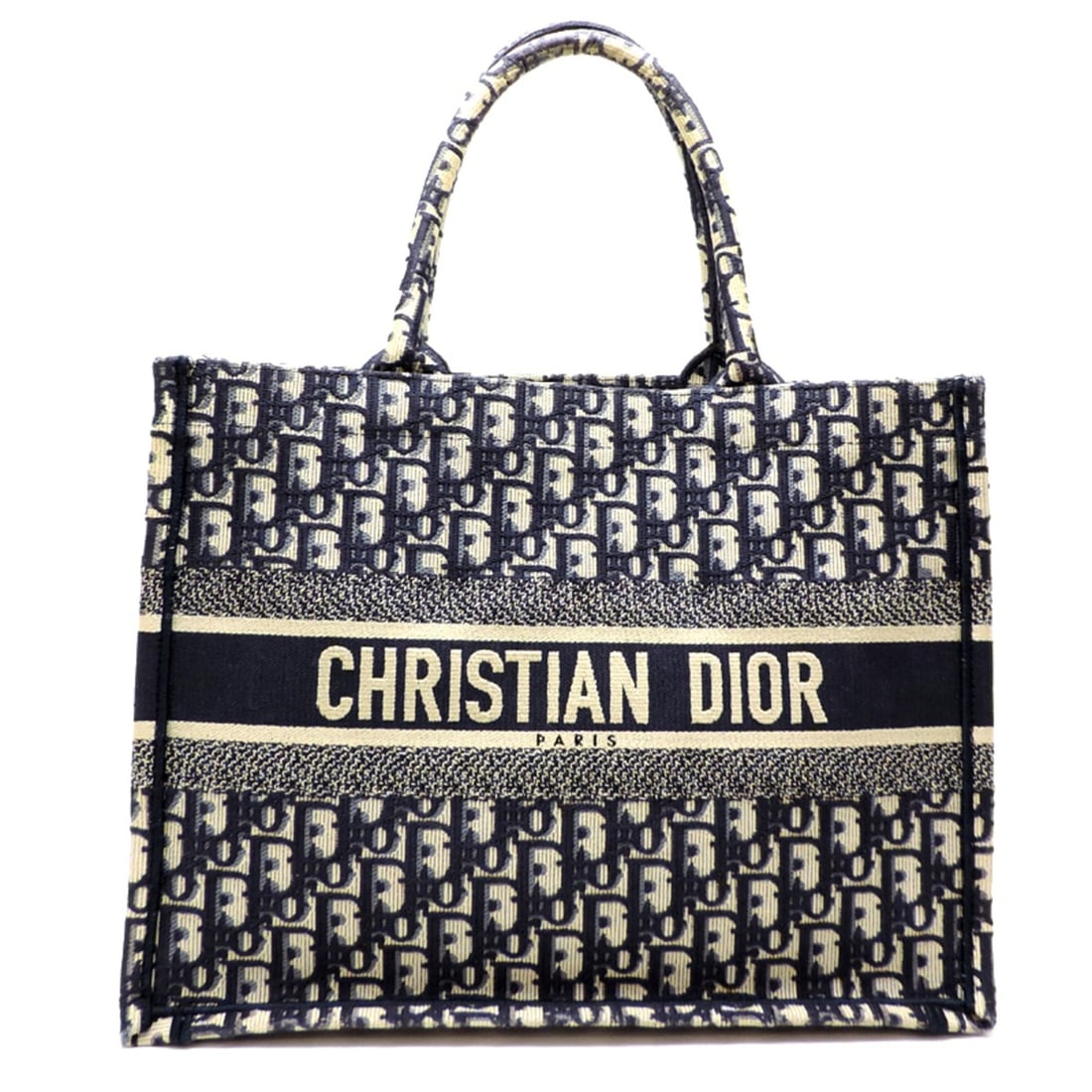 Christian Dior Book Tote Medium Women's Bag M1296ZRIW Canvas Navy: --- Catalog ---Category: SizeSize (HxWxD): 27cm x 36cm x 17cm / 10.62'' x 14.17'' x 6.69''Category: DesignType: Tote bagColor: NavyGender: WomenMaterial: Canvas Category: GeneralMPN: M1296ZRIWBrand: C