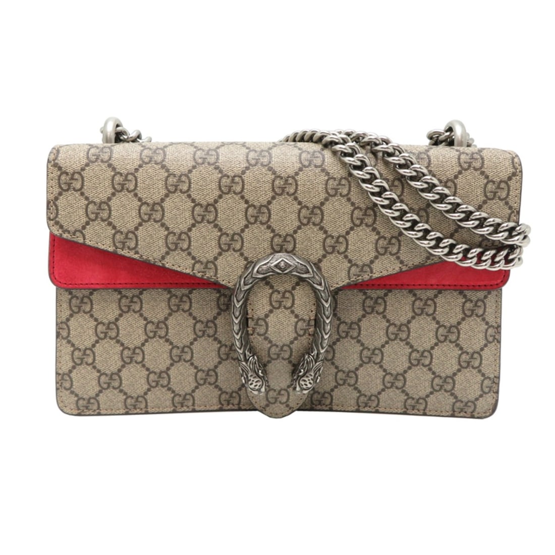 Gucci Dionysus Chain Shoulder Bag for Women, 400249, Beige: --- Catalog ---Category: SizeSize (HxWxD): 15.5cm x 27cm x 5cm / 6.1'' x 10.62'' x 1.96''Category: DesignType: Shoulder bagColor: BeigeGender: WomenMaterial: PVC , Suede , GG Supreme Category: General