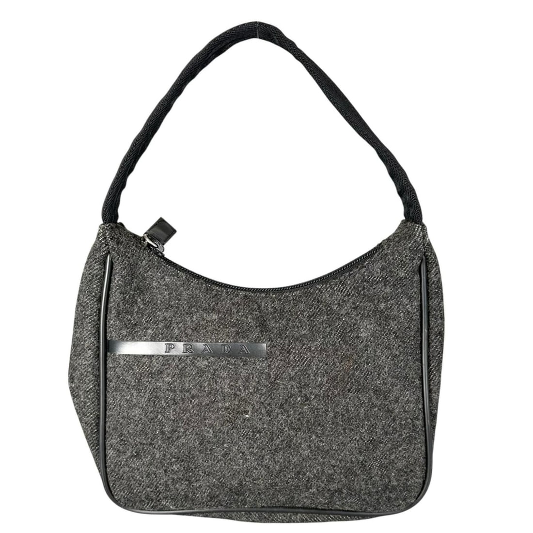 PRADA Prada Tote Bag, Wool, Gray, Women's (1 of 16)