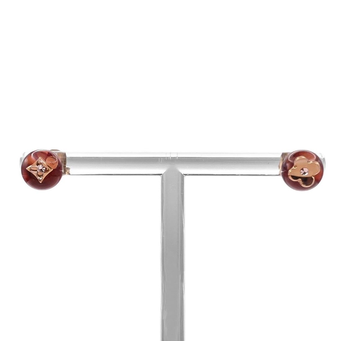 LOUIS VUITTON Kit Boucle Bubble Stud Earrings M65425 Resin Gold Women's (1 of 16)