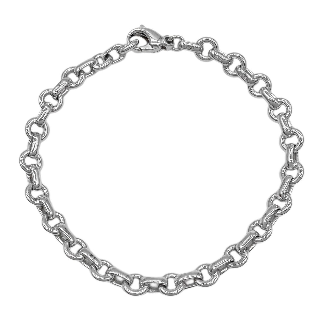 TIFFANY & Co. Bracelet Bangle Donut Link Chain SV925 17cm Silver Women's (1 of 10)