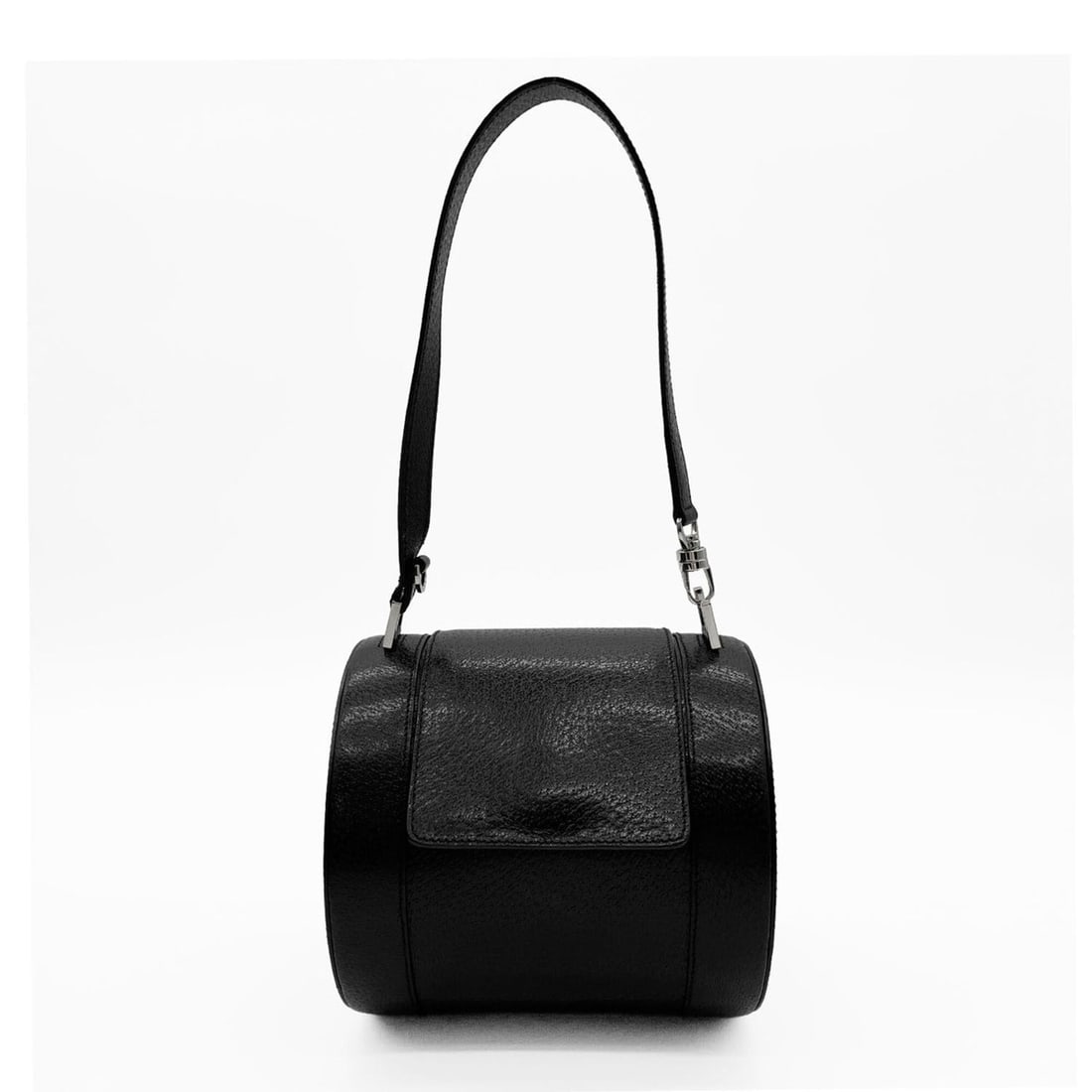 BVLGARI B.zero1 Round Handbag One Shoulder Leather Black Women's (1 of 15)