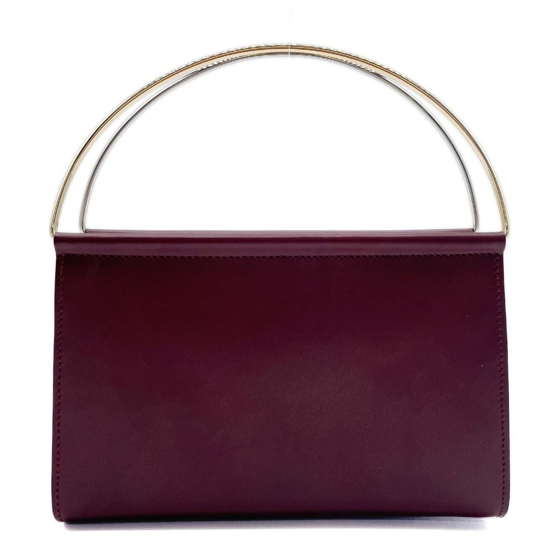 CARTIER Cartier Trinity Leather and Metal Accessory Pouch Handbag, Wine Red, Women's (1 of 11)