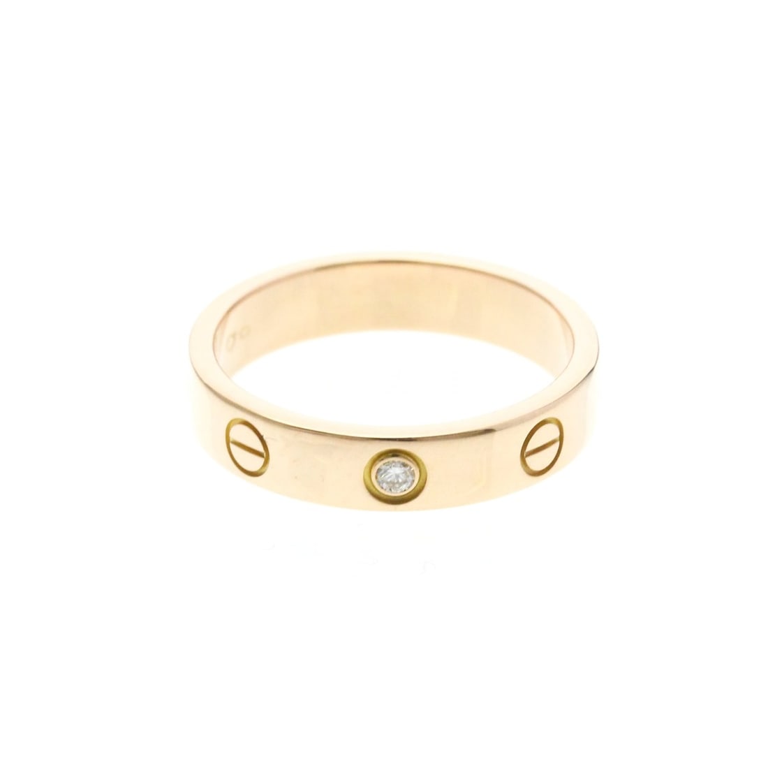 CARTIER Mini Love Ring With 1 Diamond Pink Gold (18K) Polished (1 of 18)