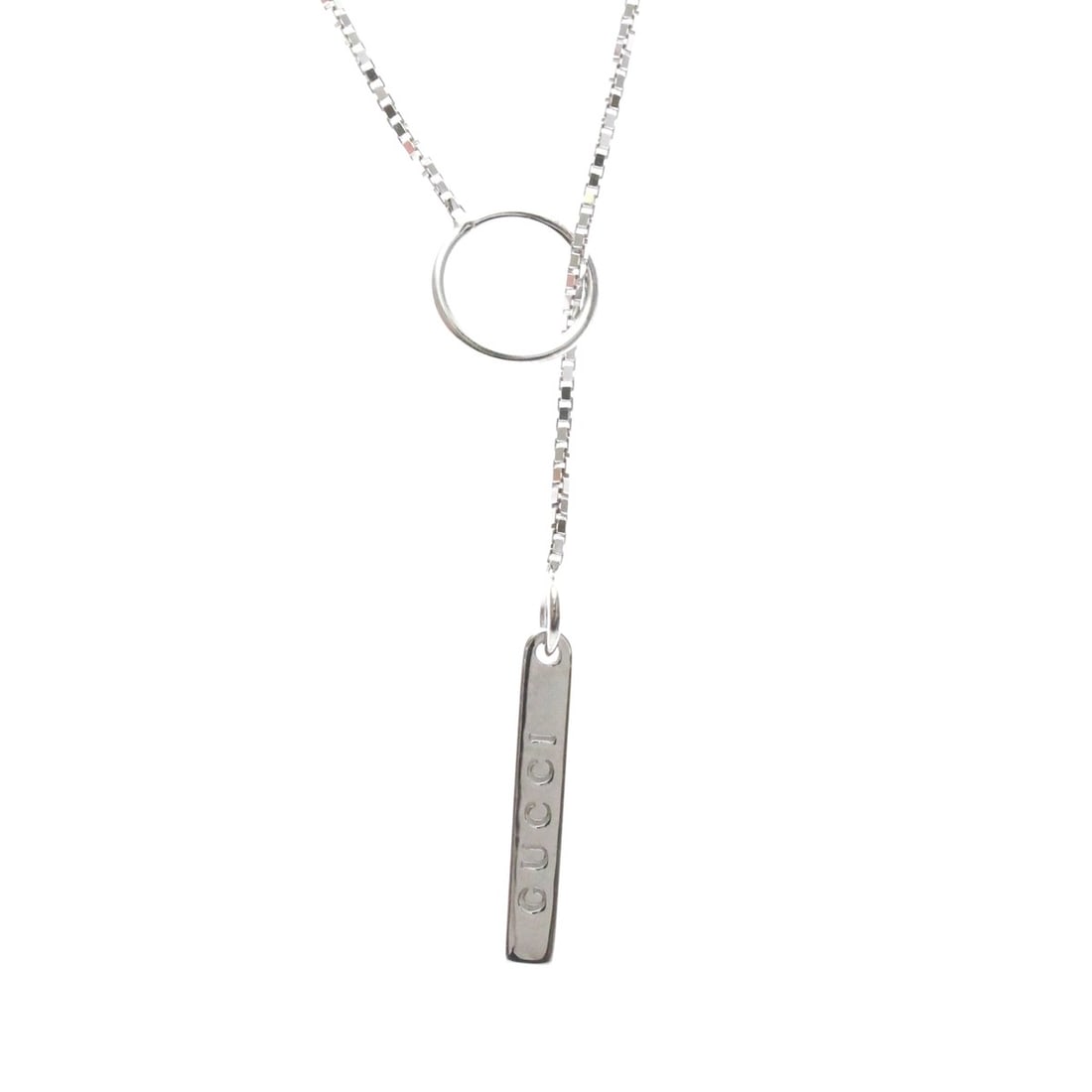 GUCCI Lariat Necklace White Gold (18K) No Stone Polished (1 of 19)