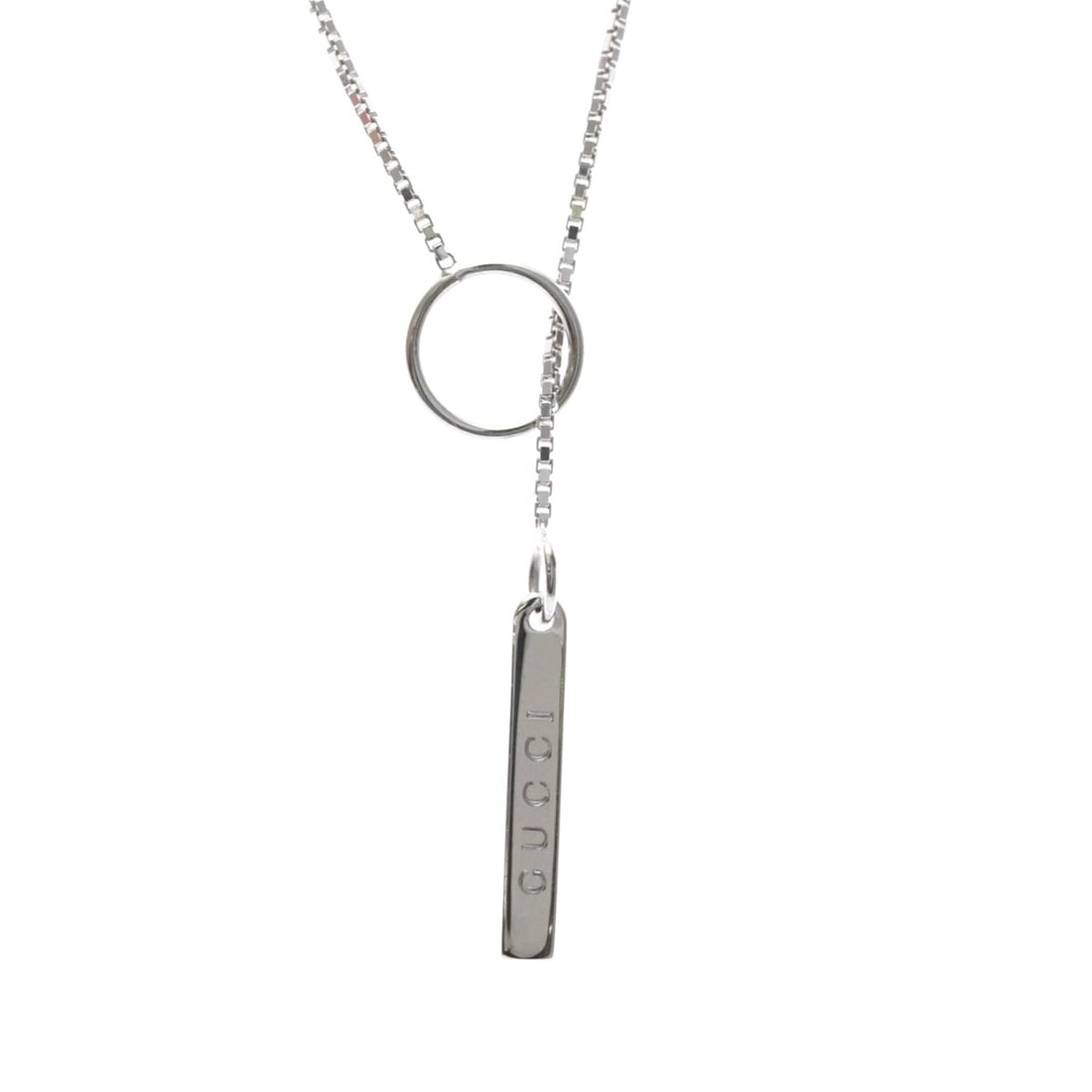 GUCCI Lariat Necklace White Gold (18K) No Stone Polished (1 of 20)