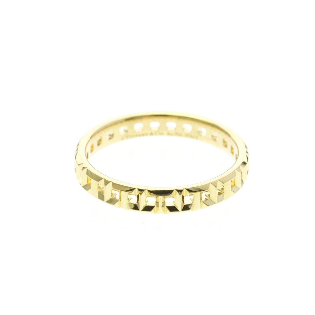 TIFFANY T True Narrow Ring Yellow Gold (18K) No Stone Band Ring Gold Polished (1 of 15)