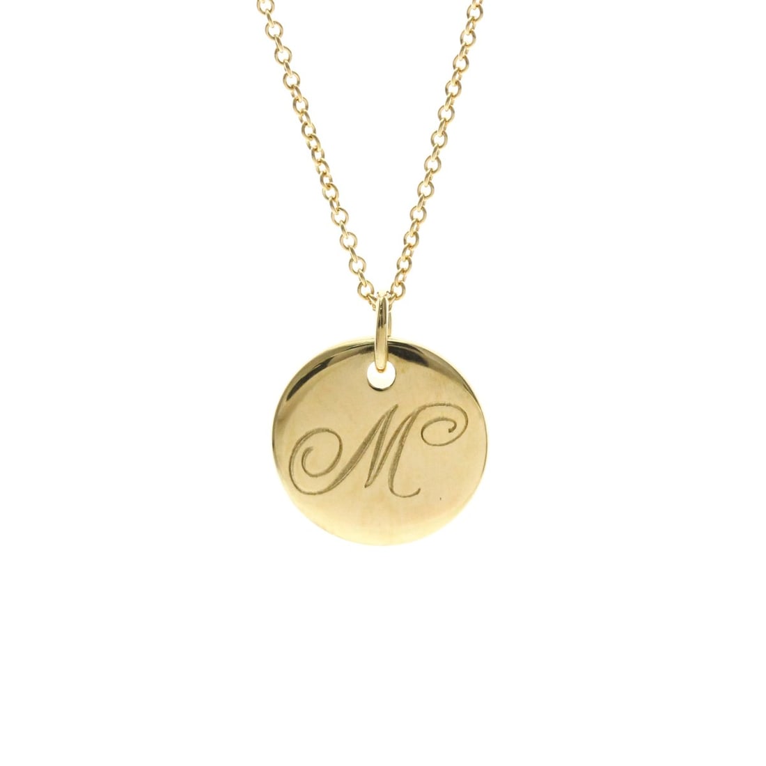 TIFFANY Notes Letter M Necklace Yellow Gold (18K) Polished (1 of 20)
