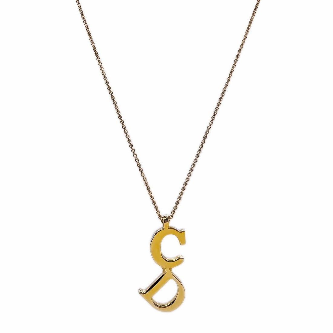 Christian Dior Dior CD Logo Vintage Necklace Pendant Metal Gold Women's: --- Catalog ---Category: SizePendant Size: 18mm x 10mm / 0.7'' x 0.39''Neck Circumference: 36 cm / 14.17''Category: DesignColor: GoldGender: WomenPendant Type: PendantNecklace Type: NecklaceCategory: 