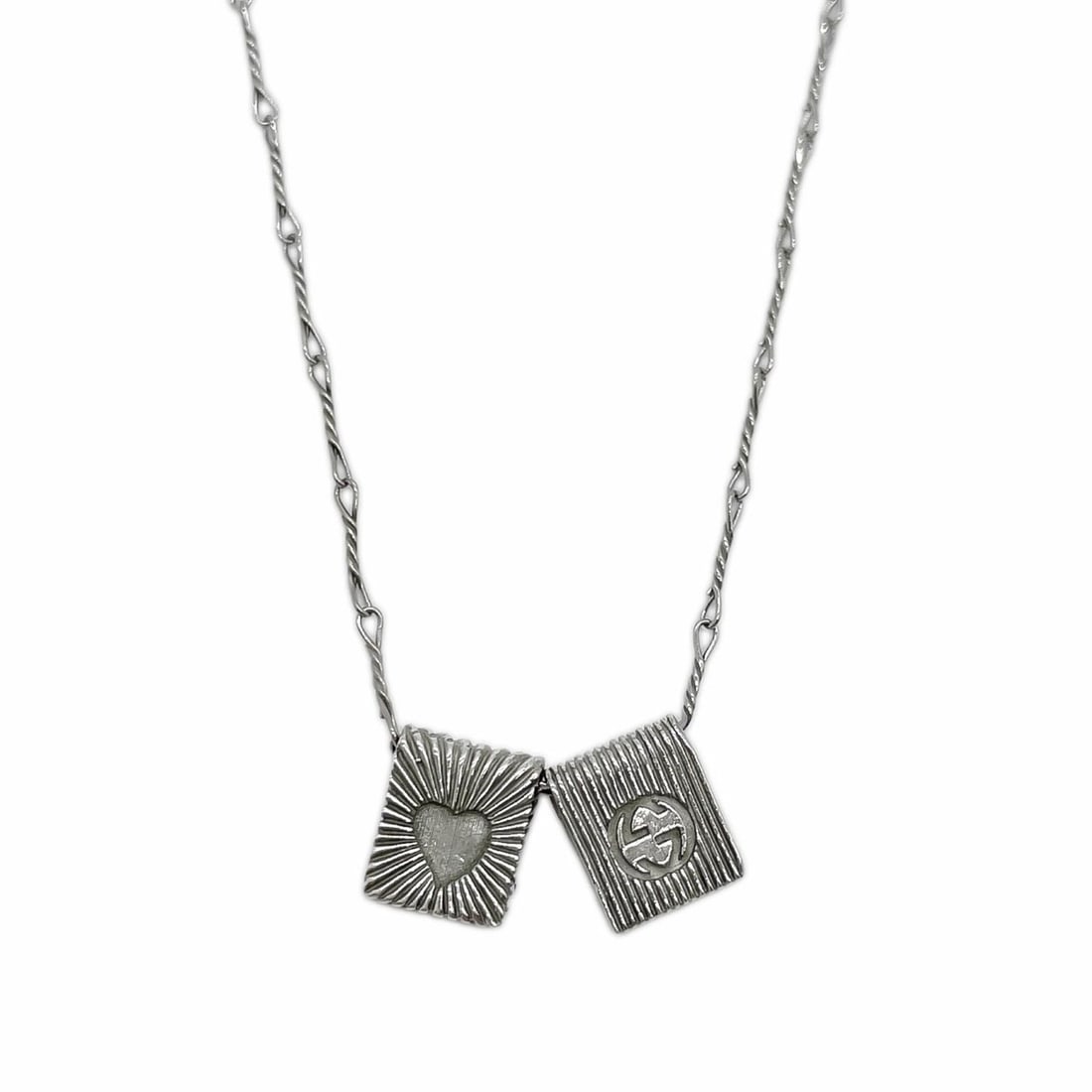 GUCCI Interlocking Necklace, SV925 Silver, Women's: --- Catalog ---Category: SizePendant Size: 8mm x 6mm / 0.31'' x 0.23''Neck Circumference: 50 cm / 19.68''Category: DesignColor: SilverGender: WomenMaterial: Silver 925Necklace Type: NecklaceCategory: 