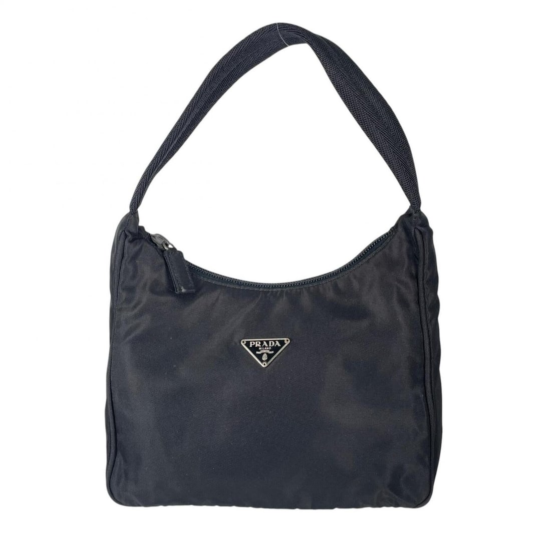 PRADA Prada Triangle Logo MV519 Handbag Nylon Black Women's (1 of 15)