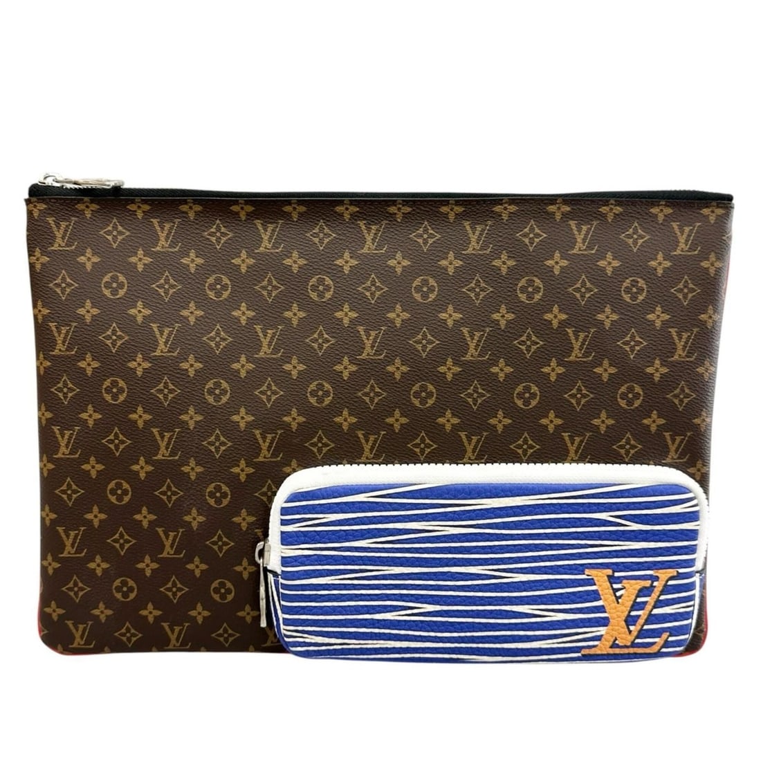 LOUIS VUITTON Louis Vuitton Patchwork Monogram M69690 Clutch Bag Canvas Brown Men's (1 of 15)