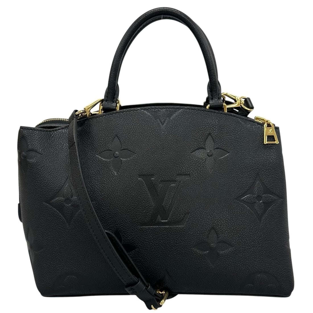 LOUIS VUITTON Petit Palais PM M58916 Handbag, Monogram Empreinte, Black, Women's: --- Catalog ---Category: SizeSize (HxWxD): 21.5cm x 28cm x 12cm / 8.46'' x 11.02'' x 4.72''Category: DesignType: HandbagColor: BlackGender: WomenMaterial: Monogram Empreinte Hardware Color: GoldCatego