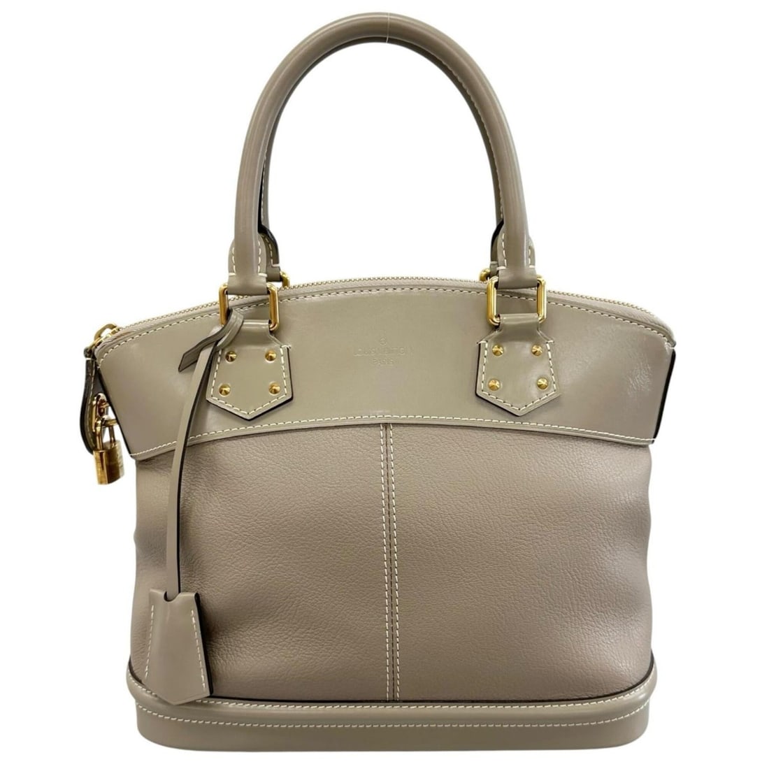 LOUIS VUITTON Lockit PM M91790 Handbag Leather Gray Women's Suhali (1 of 18)