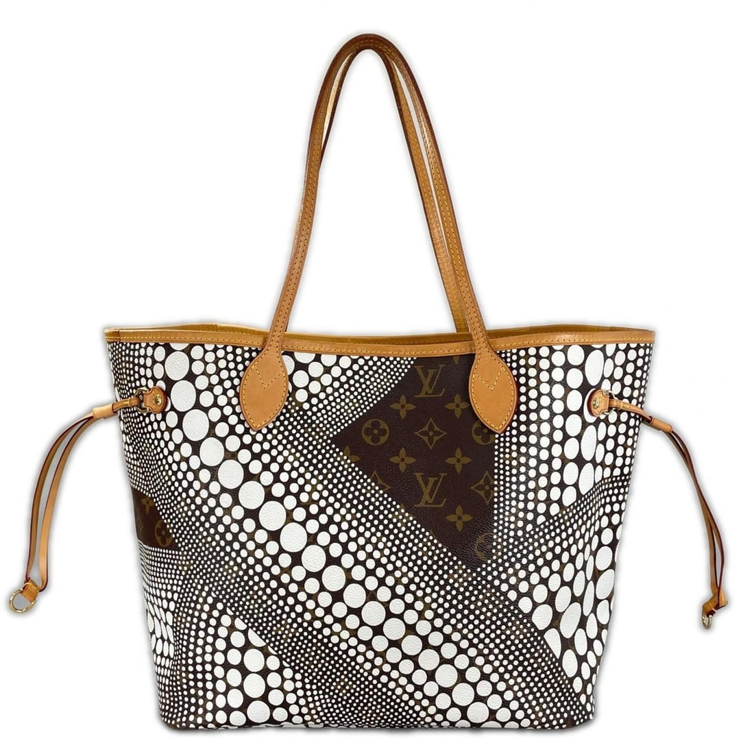 LOUIS VUITTON Neverfull MM M40684 Tote Bag, Damier Azur Canvas, White, Women's, Yayoi Kusama: --- Catalog ---Category: SizeSize (HxWxD): 28cm x 31.5cm x 15cm / 11.02'' x 12.4'' x 5.9''Category: DesignType: Tote bagColor: Brown, WhiteGender: WomenMaterial: Damier Azur Hardware Color: GoldCatego