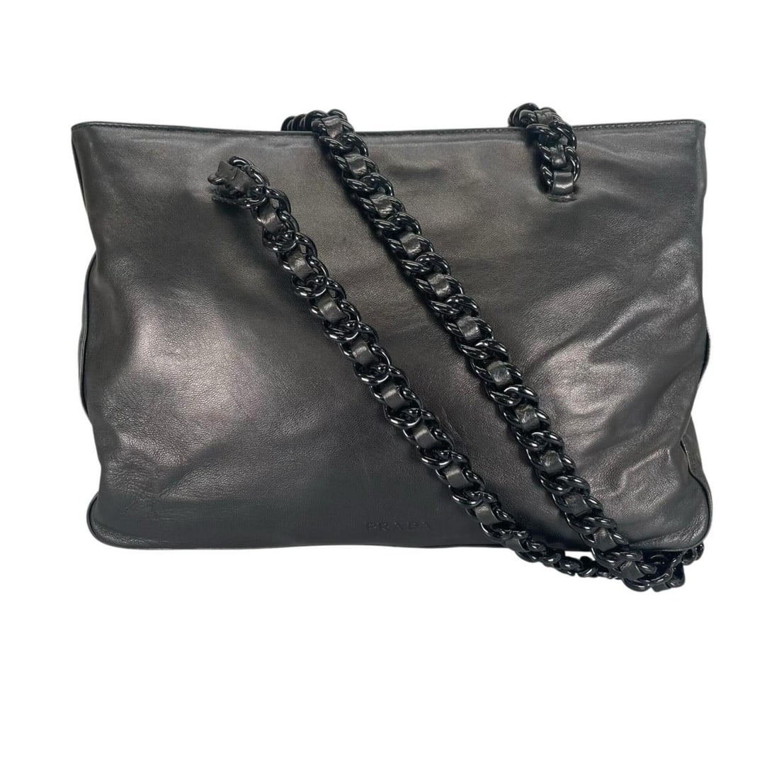 PRADA Prada Tote Bag Leather Black Women's: --- Catalog ---Category: SizeSize (HxWxD): 23cm x 32cm x 10cm / 9.05'' x 12.59'' x 3.93''Category: DesignType: Tote bagColor: BlackGender: WomenMaterial: Leather Category: GeneralBrand: PradaCountry o