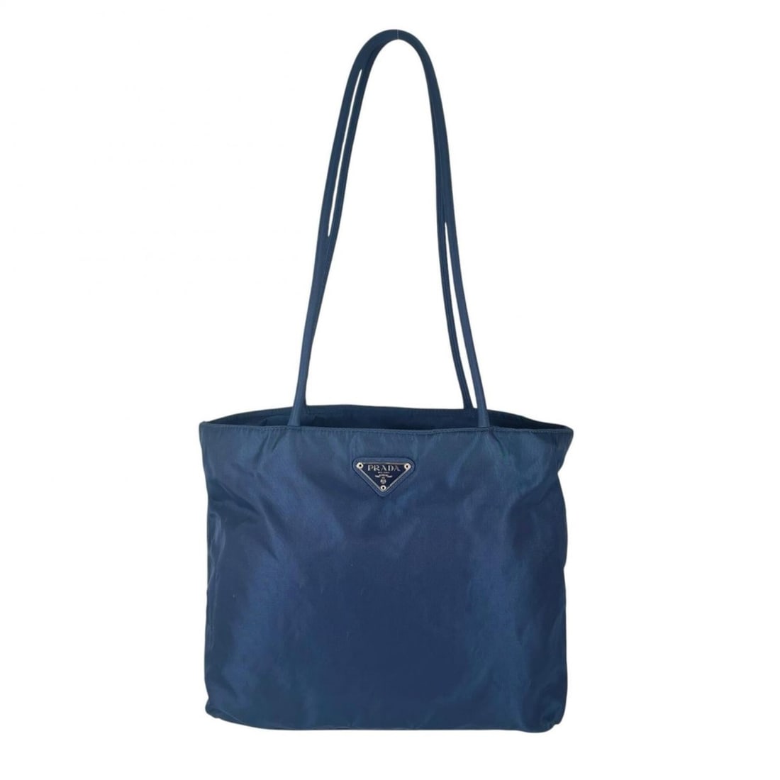 PRADA Prada Triangle Logo Shoulder Bag Nylon Blue Women's (1 of 14)